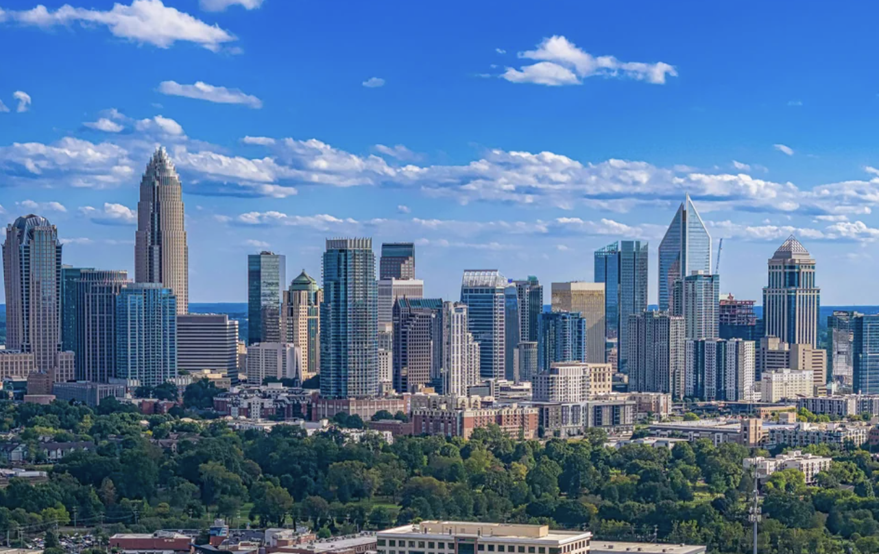 Charlotte skyline on a clear day